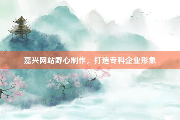 嘉兴网站野心制作，打造专科企业形象